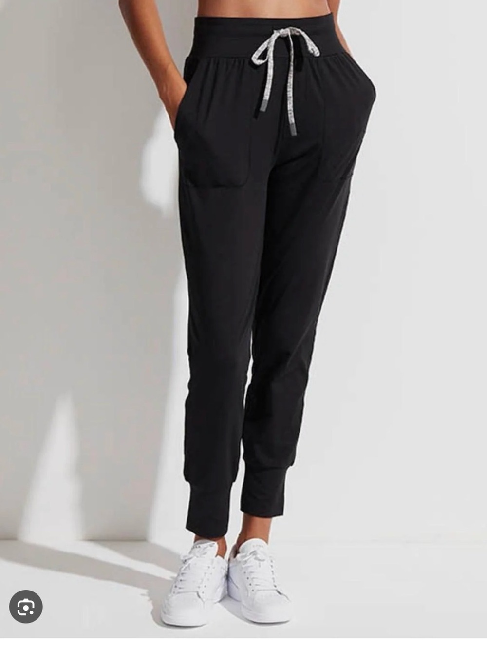 Varley Black Jogger Pants with Drawstring